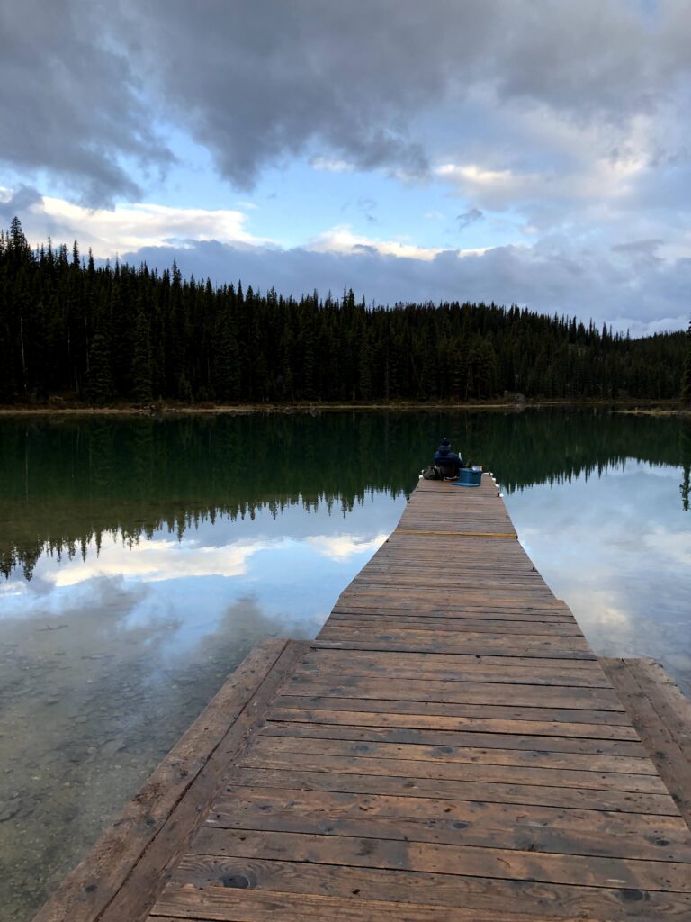 Picture of dock at Maligne Lake in Alberta, Canada. Chosen as representative of the stillness and clarity required when asking yourself why can't I make a decision?