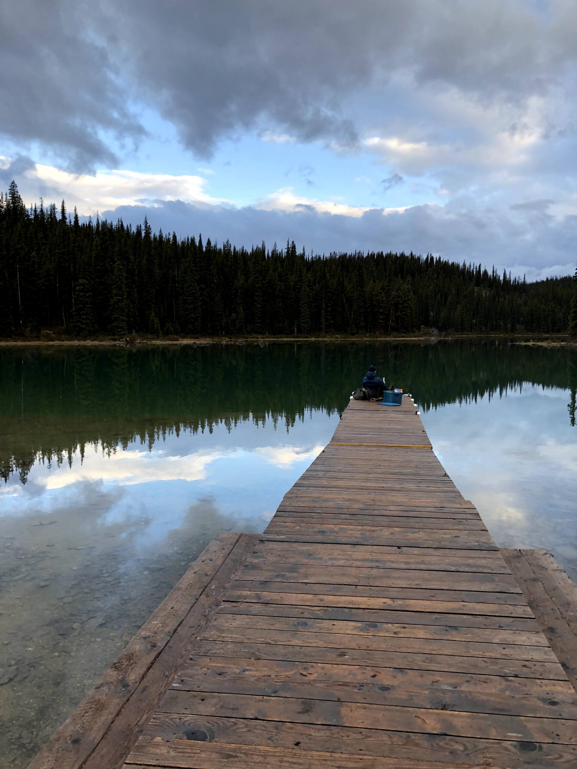 Picture of dock at Maligne Lake in Alberta, Canada. Chosen as representative of the stillness and clarity required when asking yourself why can't I make a decision?
